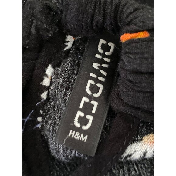 H&M Divided Halter Black Yellow Orange Floral Sleeveless Crochet Peplum Lace 0 - Picture 8 of 9